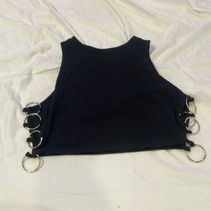 Black Halter Crop Top